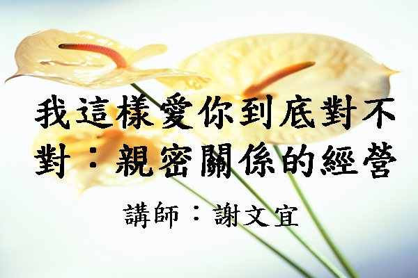 我這樣愛你到底對不對：親密關係的經營